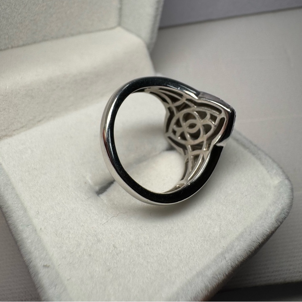 Blue Diamond 925 Sterling Silver Marquise Ring Size 8 - Picture 9 of 14